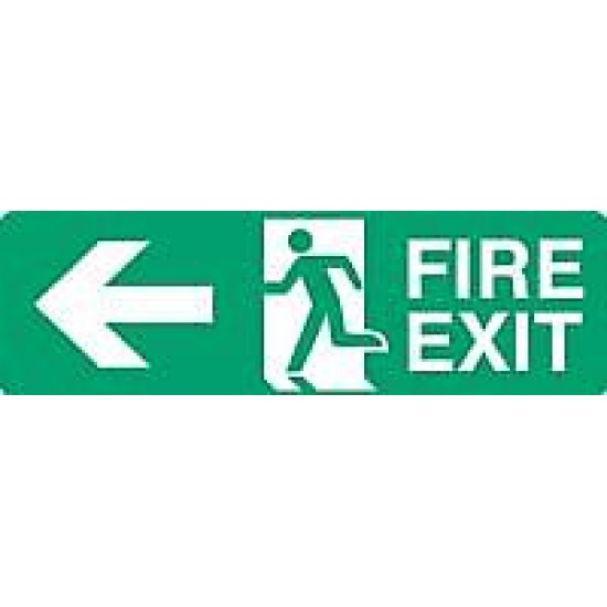 Fire exit signs left
