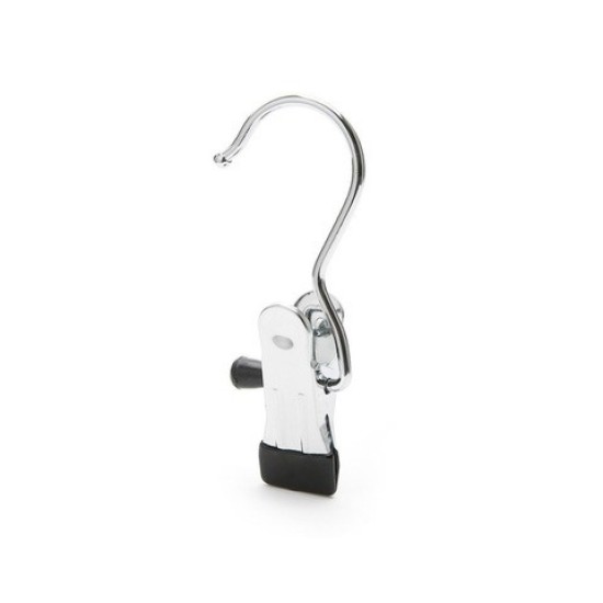Box of 100 Chrome metal non-slip single clip hangers