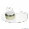 Acrylic semi-circular shelf