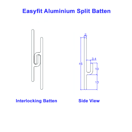 Easyfit Wall Battens 1000mm (Pack of 4 pairs)