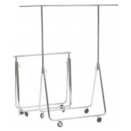 Folding travellers rail