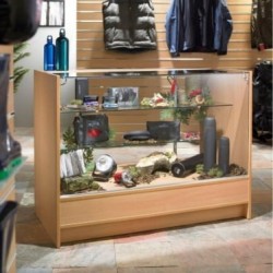 Full Vision Glass Counter with Glass Top