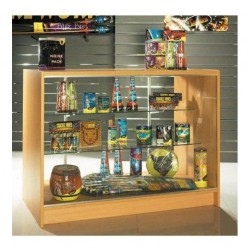 Glass Fronted Counter with solid Top