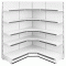  Retail Shelving Run - Corner Unit -  2 x  Wall Units, 1 x Corner Units, 15 x Shelves