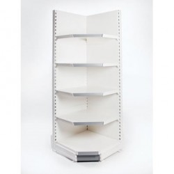  Retail Shelving Wall 90° Corner Unit - 4 x 370 mm Shelves