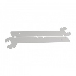 Shelf with brackets & ticket strip