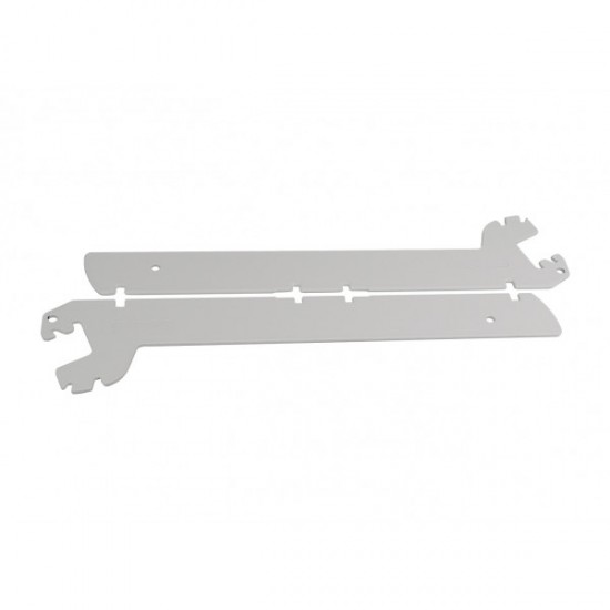 Shelf with brackets & ticket strip