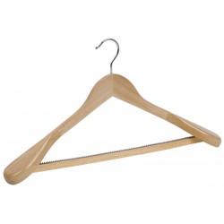 Shaped suit hanger wooden